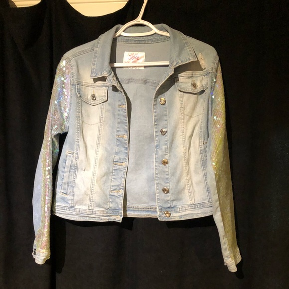 Glittery jean jacket - Picture 2 of 7